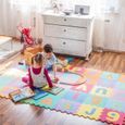 Puzzle tapis 86 pcs en mousse pour bébé contre planchers / sols froids-0