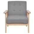 Fauteuil Tissu Gris Clair Fauteuil Scandinave Fauteuil De