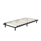 Sommier à lattes haute qualité 90x200cm - BELIANI - BASIC - 24 lattes - 1 place - Pieds de lit inclus