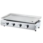 COOKINGBOX Plancha à gaz - 4 feux - BRASILIA - Tout inox - Surface cuisson - XXL - 84 x 34 cm