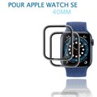 FAMILIASHOP Lot de 2 Verres trempé 3D noir protection écran totale intégrale pour APPLE WATCH SE 40MM