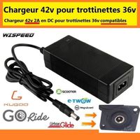 Chargeur 42v Wispeed T855 pour trottinette électrique Wispeed 36v [chargeur 42v pour batterie 36v]