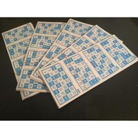 Lot de 5 paquets de 320 cartons pour jeu de bingo BINVI