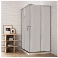 Cabine de douche carrée 100x100cm translucide - Marque - Modèle - Gris - Verre