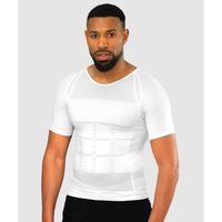 T-shirt Correcteur de Posture Homme - Smart-Shirt® - Compression - Blanc