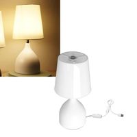 Sonew lampe de table de chambre à coucher Lampe de Table de Chevet Blanche avec éclairage Doux, Design USB, Lumière deco poser