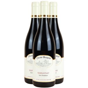 VIN ROUGE Domaine Olivier Guyot Marsannay Les Favières 2021 - Vin Rouge de Bourgogne (3x75cl)