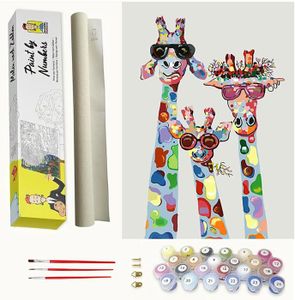 PEINTURE AU NUMÉRO Peinture par numéros pour adultes - Famille Girafe