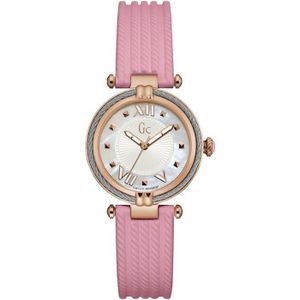 Montre GUESS Collection GC 9000 - Cadran Rose Carré, Acier Inoxydable, Quartz, Occasion Bon état