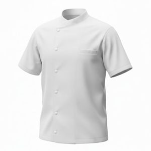 Veste De Cuisine Unisexe Napoli - Manches Courtes, Poche Poitrine Et Boutons - Idéale Pour Chefs Homme Et Femme