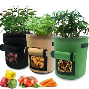 5pcs Sac de Planteur de L/égumes Carr/é Croissance Sac Pour Plantation et Pot de Fleurs Rolanli Sac de Plantation