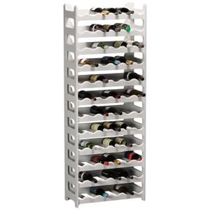 Casier à bouteilles modulable ARTECSIS 72 Bouteilles – Cave à vin en plastique, 60x28x158 cm (LxlxH), Gris Granite - Range