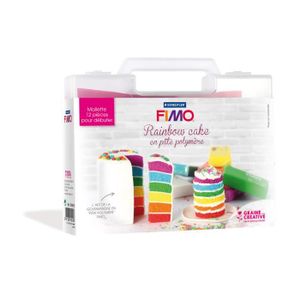 PATE POLYMÈRE Mallette Rainbow Cake Fimo - {couleur}