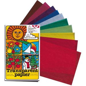 PAPIER CRÉATIF Papier transparent vitrail - Assortiment 10 cou…