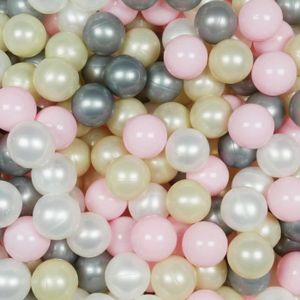 PISCINE À BALLES Mimii - Balles de piscine sèches 500 pièces - clair rosa, or clair, perle, argent