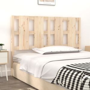 TÊTE DE LIT Tête de lit en bois massif de pin - ESTINK - 140,5x4x100 cm - Beige
