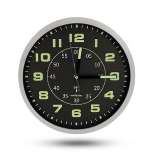 HORLOGE - PENDULE FISHTEC® Horloge Murale Ø30 cm Radio-pilotée - Double Affichage
