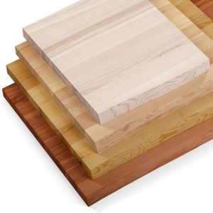 LAVABO - VASQUE Plan vasque en bois massif LAMO MANUFAKTUR - bord irrégulier - sans kit de fixation - brut