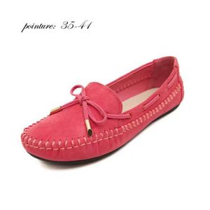 mocassin rouge femme pas cher