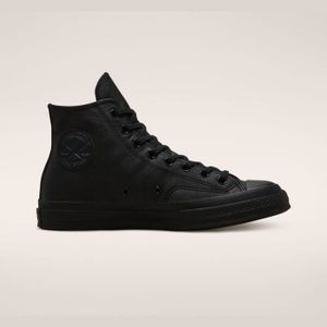 Converse noir deals cuir