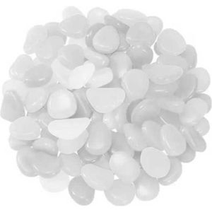 Galapara Lot de 500 pierres lumineuses galets artificiels galets lumineux pour aquarium White