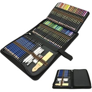 KIT DE DESSIN tvfly Lot de 72 crayons de couleur professionnels 