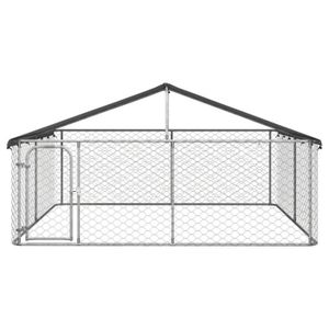 ENCLOS - CHENIL LIU-7809356097381Chenil d'extérieur avec toit pour chiens 300x300x150 cm