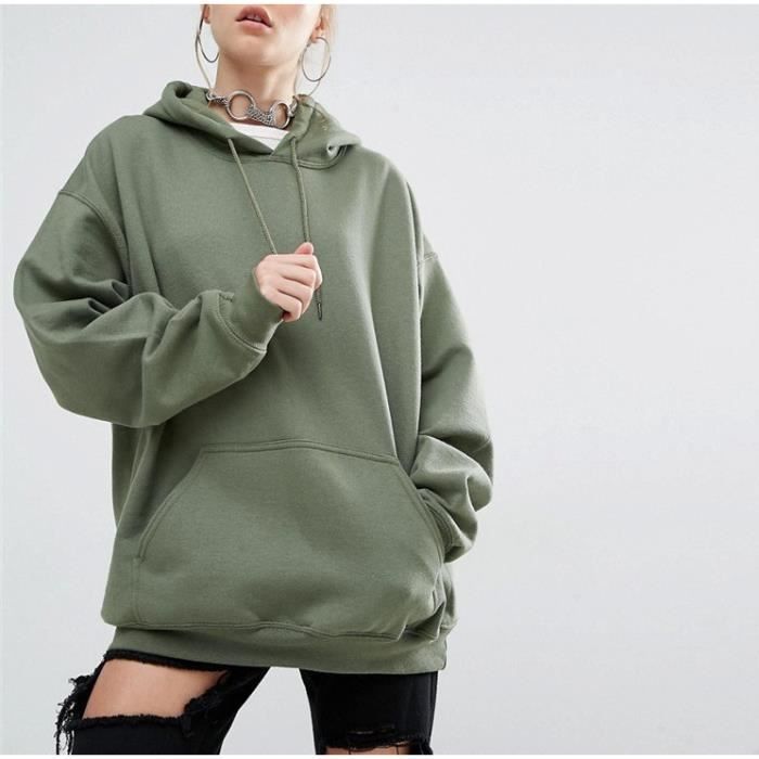 hoodie vert femme