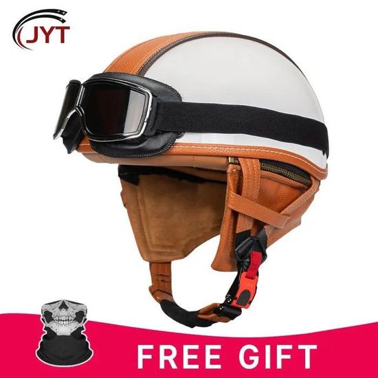Casque Moto Pour Hommes Femmes, Casques Intégraux De Moto Rétro ECE