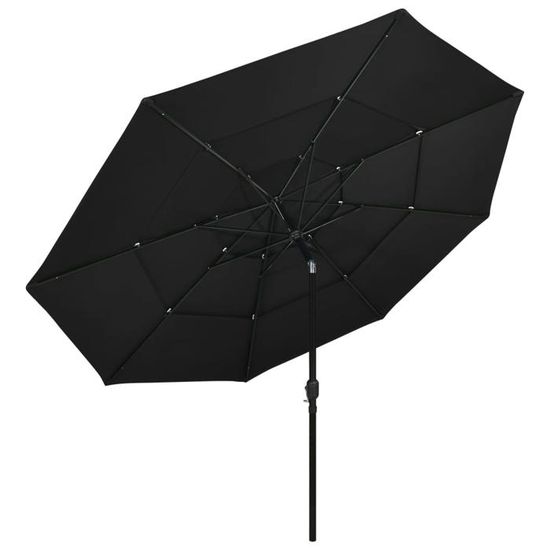 Parasol De Balcon Et Mât En Aluminium Terre Cuite 300 X 150 X 253 Cm 02_0008313 | Leroy Merlin