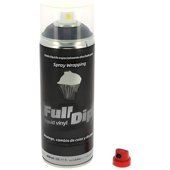 Peinture élastomère En Spray Full Dip 400ml - Finition Noire Métallisé