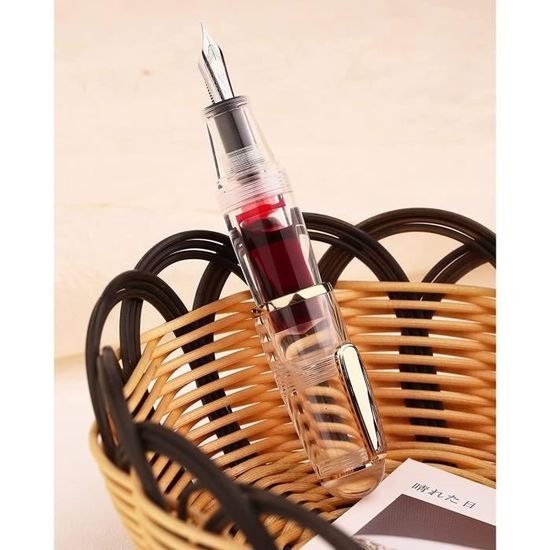 Stylo Plume Compte-gouttes De Poche - Plume F - Modèle ST5959 - Transparent - Neuf Avec étiquettes