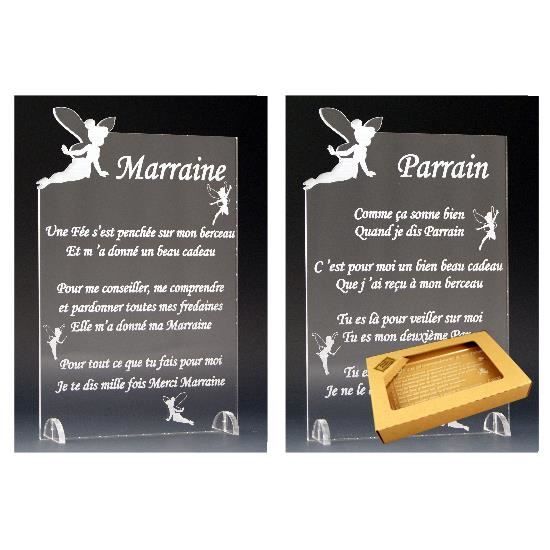 1 Poeme Parrain 1 Marraine Fee Bapteme Communion Cdiscount Maison