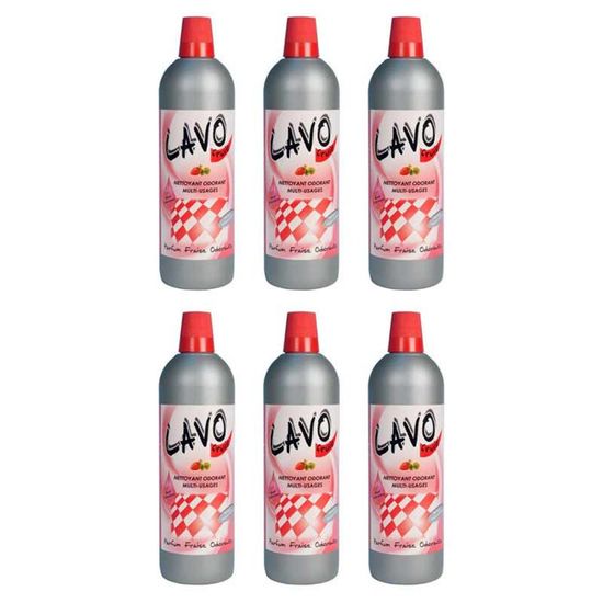 Lot De 13 Bidons Nettoyant Multi-usages Lavo Fruit - Différents Parfums, 1L Chaque