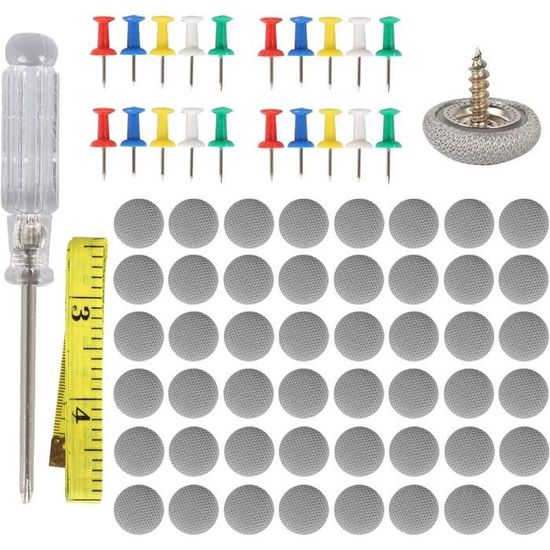 Bohoray Kit Reparation Ciel De Toit Voiture, Gris Punaise Ciel De Toit Voiture, 20mm Kit Ciel De Toit Voiture, Universels Boutons D'Outils De Réparation Pour Rivets Kit De Boutons