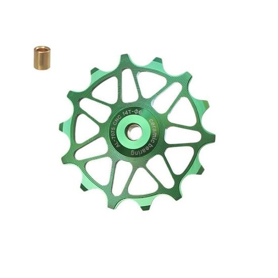 Poulie Dérailleur Arrière Céramique 14T - Roue Jockey Dents Étroit Large Pour Vélo Route VTT BMX