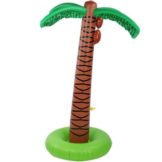 Relaxdays Lot De 10 Palmiers Gonflables XXL - 80 X 62 Cm - Décoration Tropicale Pour Piscine, Jardin Ou Terrasse - Vert Et Brun