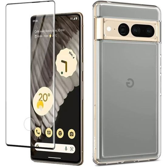 Pack Coque Silicone Rose + 2 Protections écran Pour Google Pixel 7 5G - Marque Little Boutik - Neuf