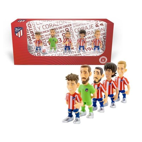Figurines Minix - Atlético de Madrid - Lot de 5 joueurs - 7cm en PVC