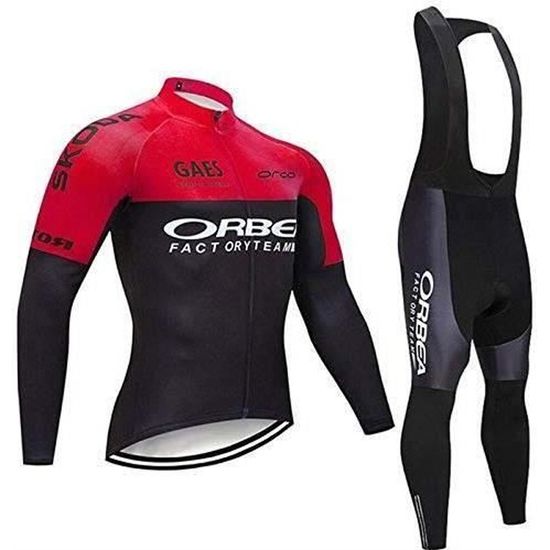 Maillot Cyclisme Homme Manches Longues Respirant | VTT Vélo Sport Fitness Séchage Rapide