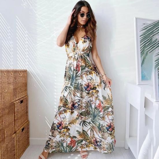Robe Maxi Miusol Rouge Décontractée - Col V Profond, Sans Manches, Thème Mariage, Neuve Avec étiquettes