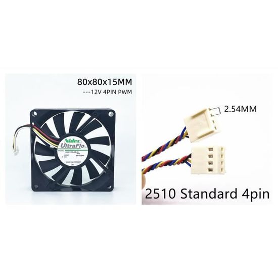 Lot De 4 Ventilateurs De Refroidissement Pour Boîtier D'Ordinateur 120
