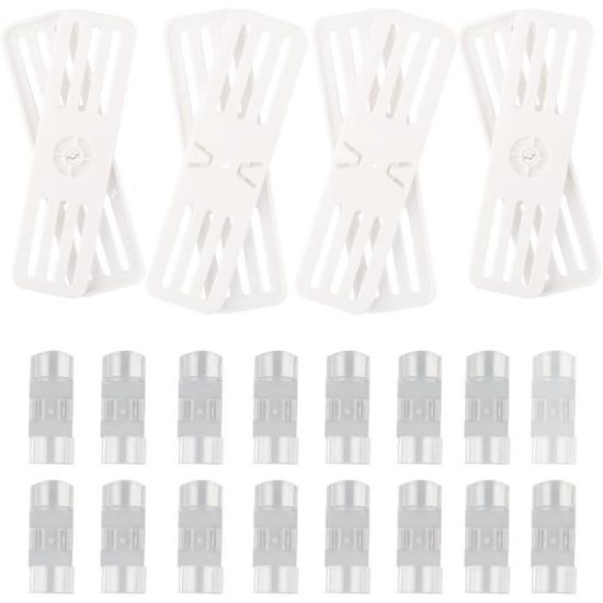 Lot De 40 Supports De Câbles Auto-Adhésifs Carrés - Fixation Murale Pour Fils & Câbles