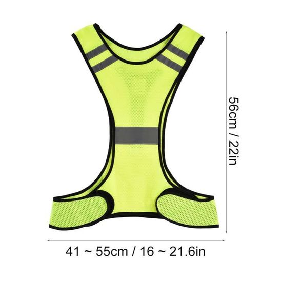 Brassard LED Jaune à 4 LEDs – 2 Modes, Visible à 200m, Pile CR2032, Pour Course, Vélo, Running Et Patinage