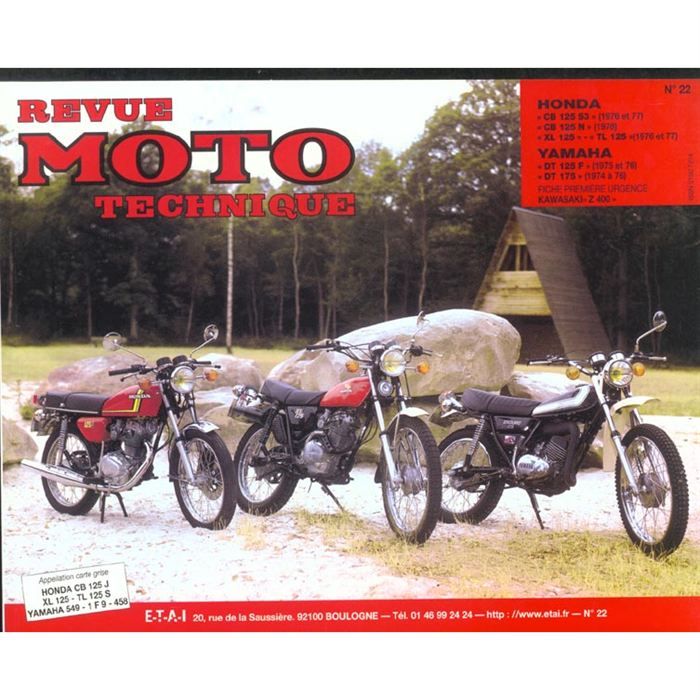 Revue Technique Atelier E.T.A.I pour Moto Honda XR 125 L 2003 à 2004 N°135 Neuf