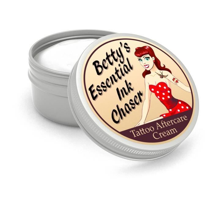 Betty's Essential Ink Chaser Embelisseur D'Encre Crème de Soins Postcure Pour Tatouages Fabriqué Avec Des Ingrédients Naturels et Bi