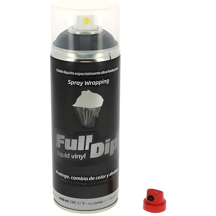 Peinture élastomère en spray Full dip 400ml - Finition noire métallisé