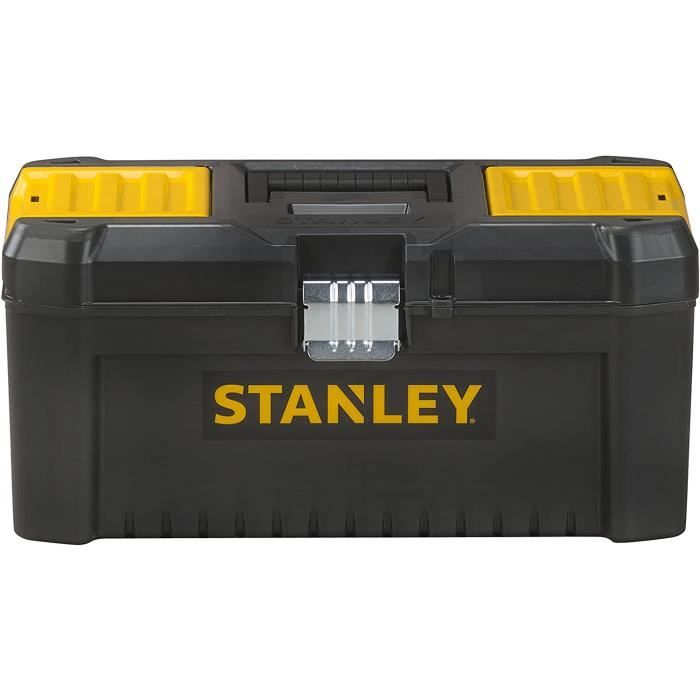 Stanley STST1-75518 Boite À Outils Plastique avec 2 Organiseurs Sur Le Couvercle - Plateau Porte-Outils - Larges Attaches métallique
