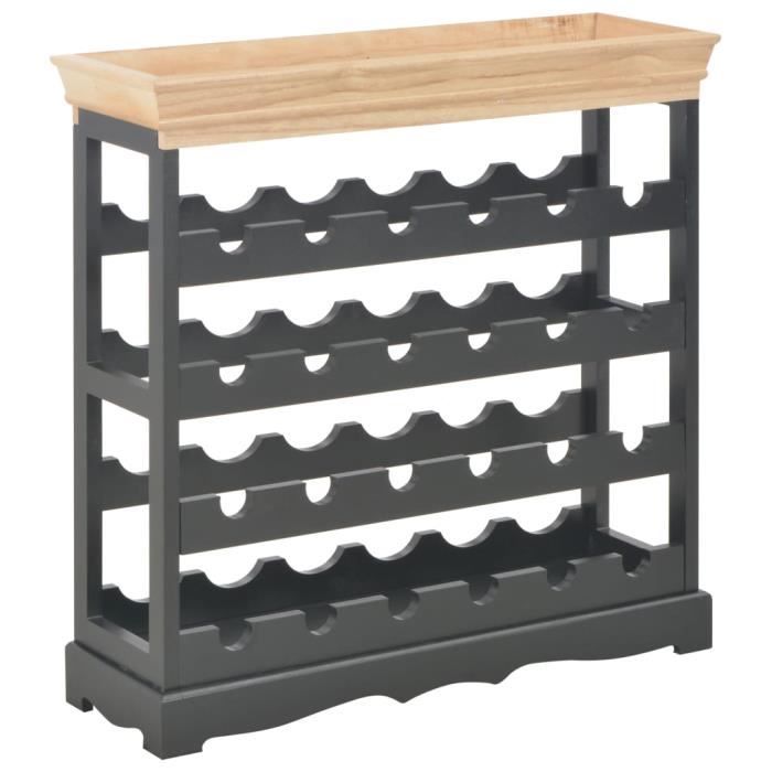 Cave à vin Armoire à vin Étagère à Vin Noir 70 x 22,5 x 70,5 cm MDF Magnifique *87022*