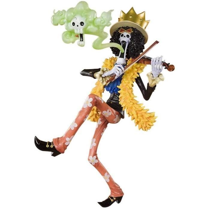 GUANGHHAO One Piece Brook Musicien Anime Figure 23 CM-Nouveau Monde Roi de l'âme-Figurine décoration Ornements Objets de Collec A605